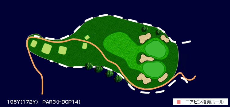 195Y(172Y) PAR3(HDCP14)ニアピン推奨ホール