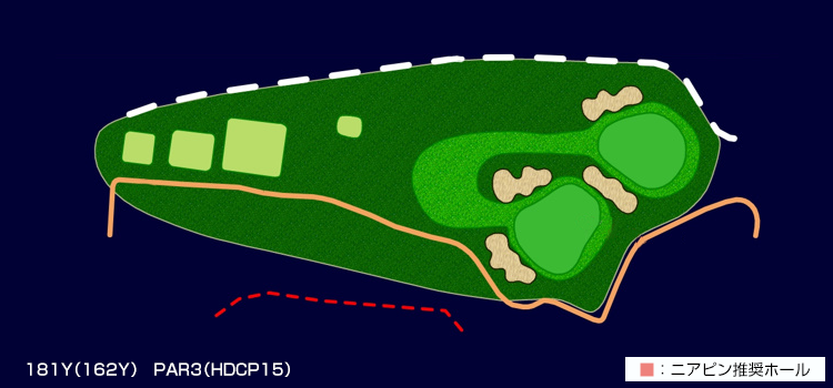 181Y(162Y) PAR3(HDCP15)ニアピン推奨ホール
