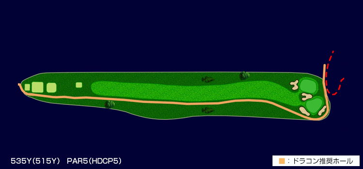 535Y(515Y) PAR5(HDCP5)ドラコン推奨ホール